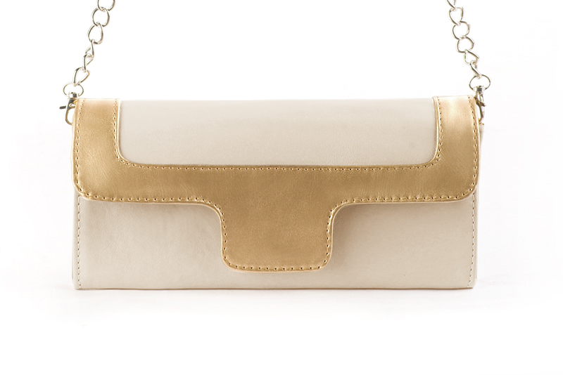 Champagne white dress clutch for women - Florence KOOIJMAN